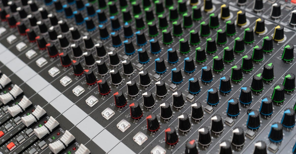 audio mixer faders