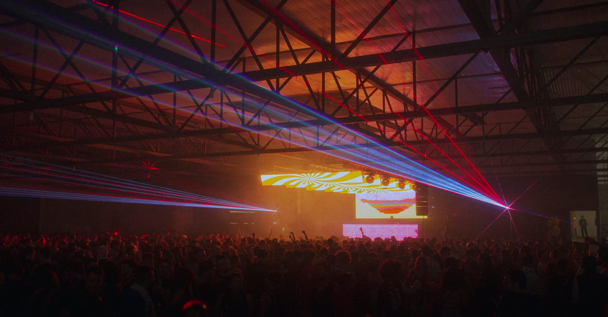 concert lights crowd