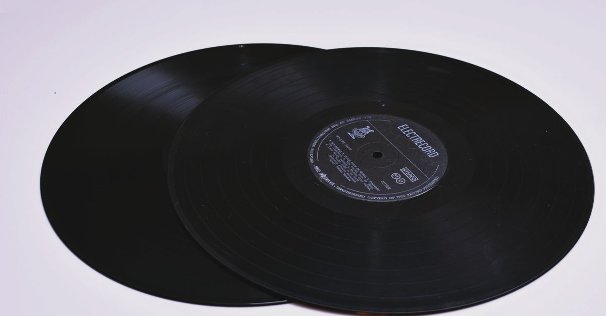 vinyl record closeup