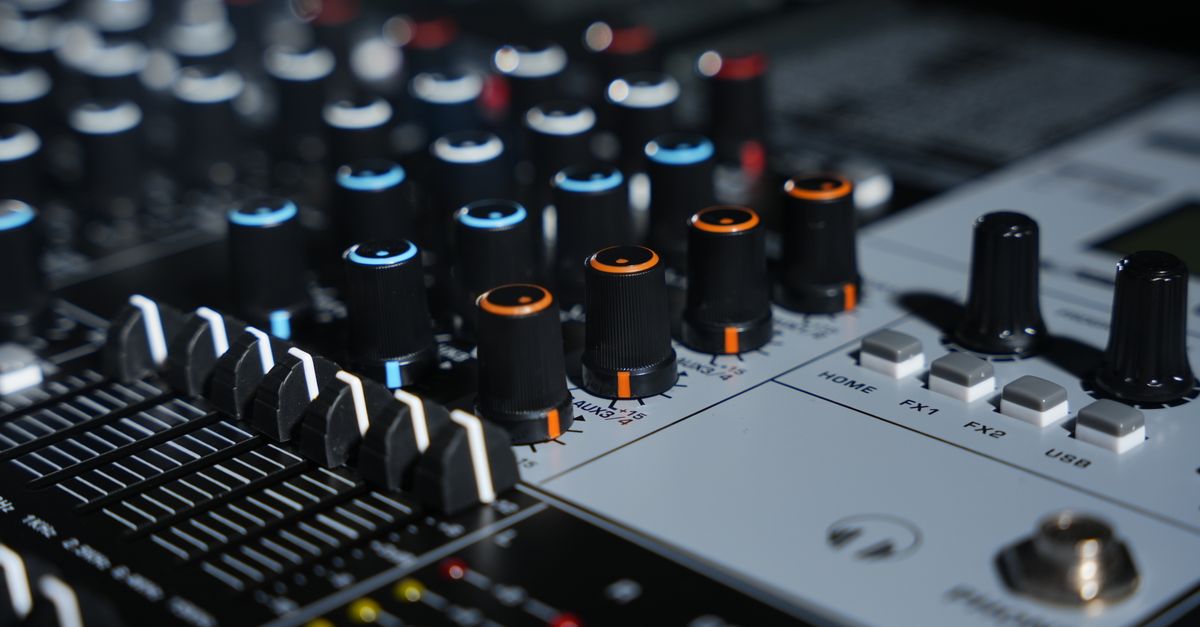 record label studio desk
