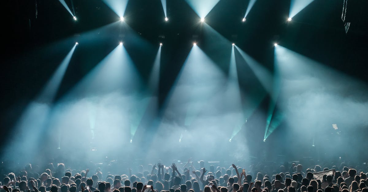 concert lights crowd