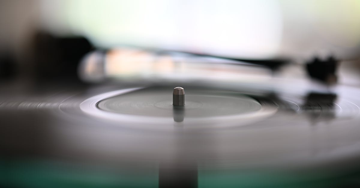 vinyl turntable closeup