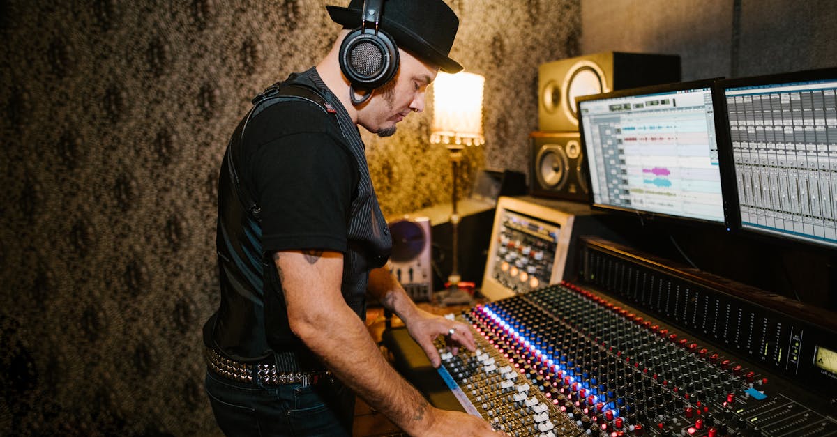 headphones mixing studio